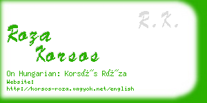 roza korsos business card