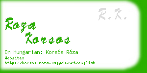roza korsos business card